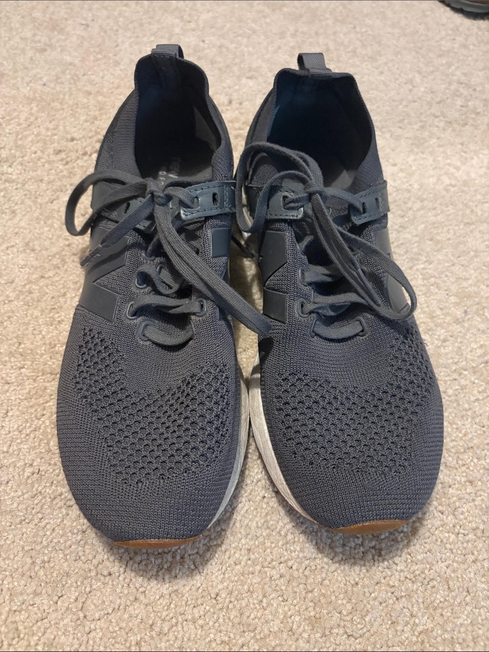 Women’s New Balance Gray Knit Athletic Sneakers